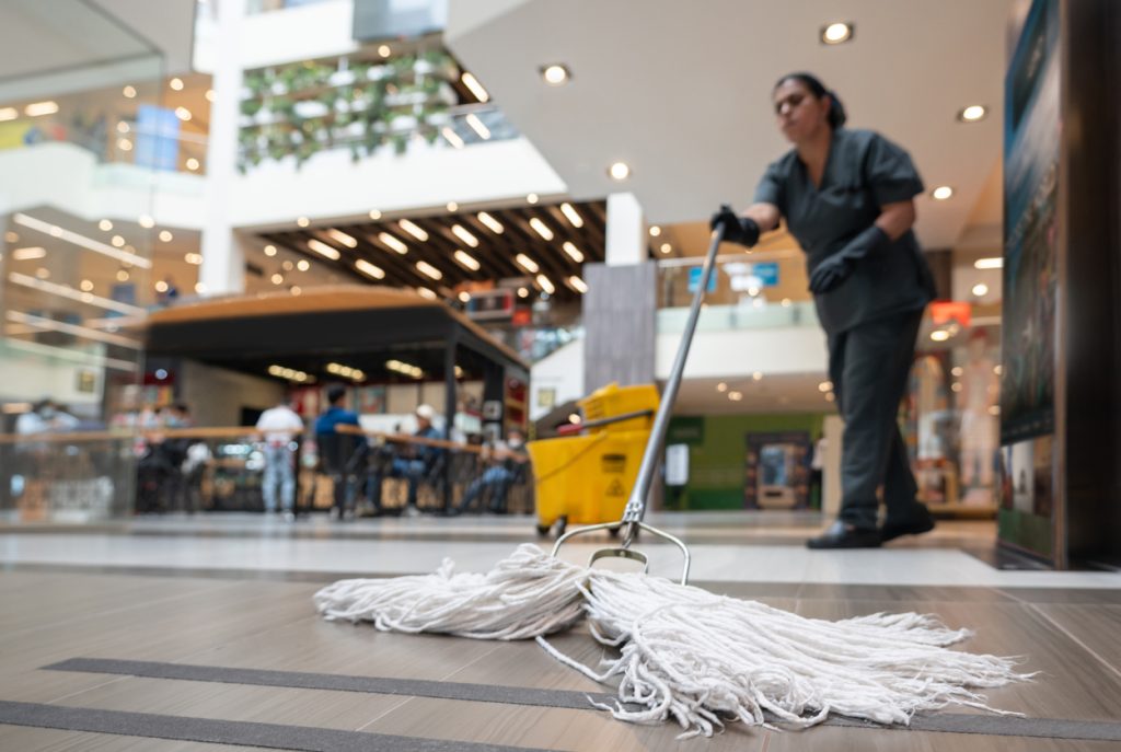 Floor Cleaning at Shopping mall
